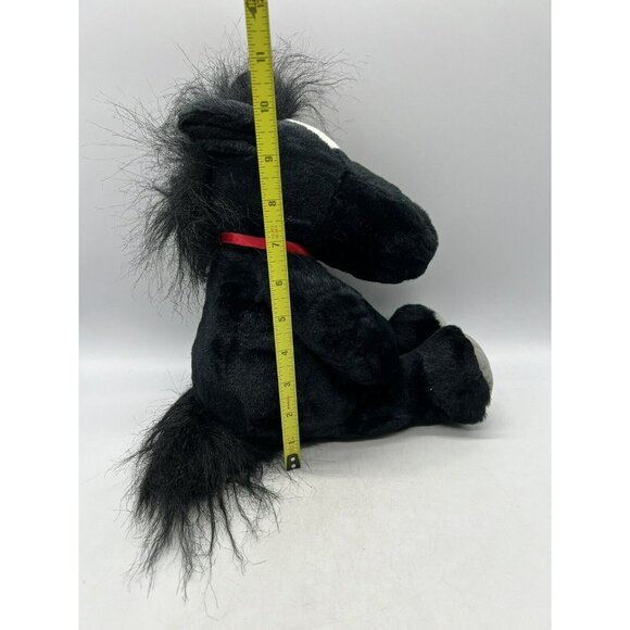 Manhattan Toy Company Horse Black Red Ribbon Plush Stuffed Animal Vintage 1996 - Picture 8 of 8
